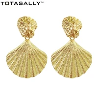 totasally fashion designed alloy ocean style sea shell pendant earrings nova dangle earring for women beach jewelry pendientes