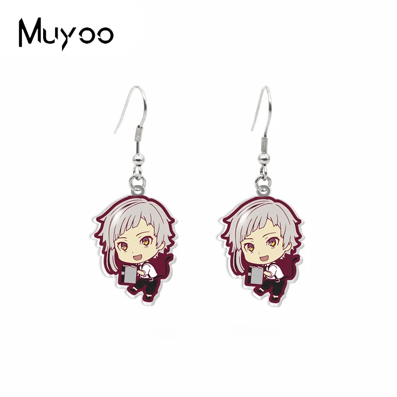 Серьги-подвески Бродячие псы из акрила и эпоксидной смолы |