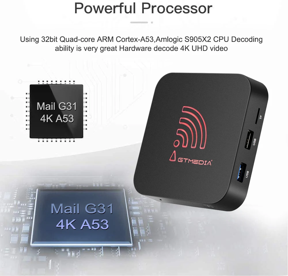GTmedia G5 Amlogic S905X2 Android 9 0 ТВ коробка 4 Гб 64 2 г 5G и встроенным модулем Wi-Fi 1000M LAN Bluetooth к HD