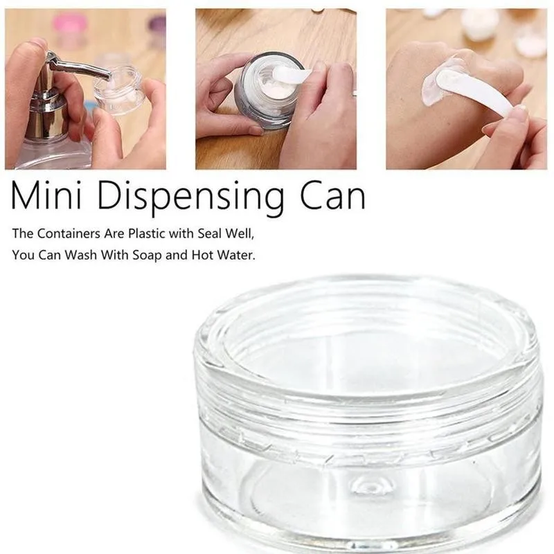 

Clear Cosmetic Jar 5g Small Empty Cosmetic Refillable Bottles Plastic Eyeshadow Makeup Face Cream Jar Pot Container Leak-proof