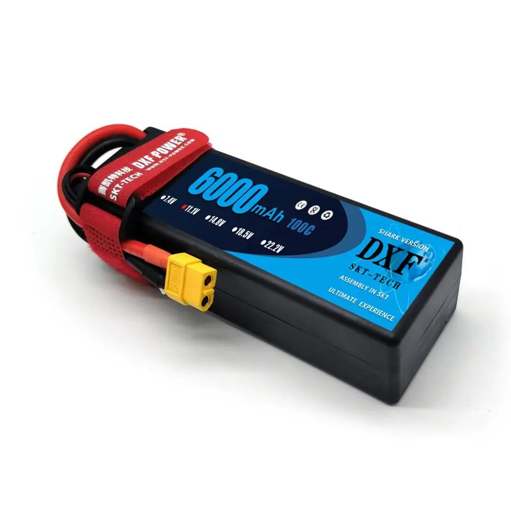 Жесткий чехол DXF 3S 11 1 V 6000mah 100C MAX 200C Lipo Battery Hard 1/10 1/8 Scale для TRXXX Slash 4x4 RC Car | Игрушки и