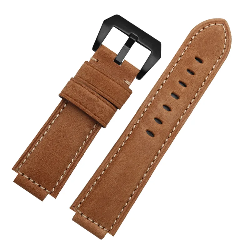 Cow leather watchband for Casio G-SHOCK GST-B200 GST-B200D Series watches men's strap 24*16mm lug end  black bracelet