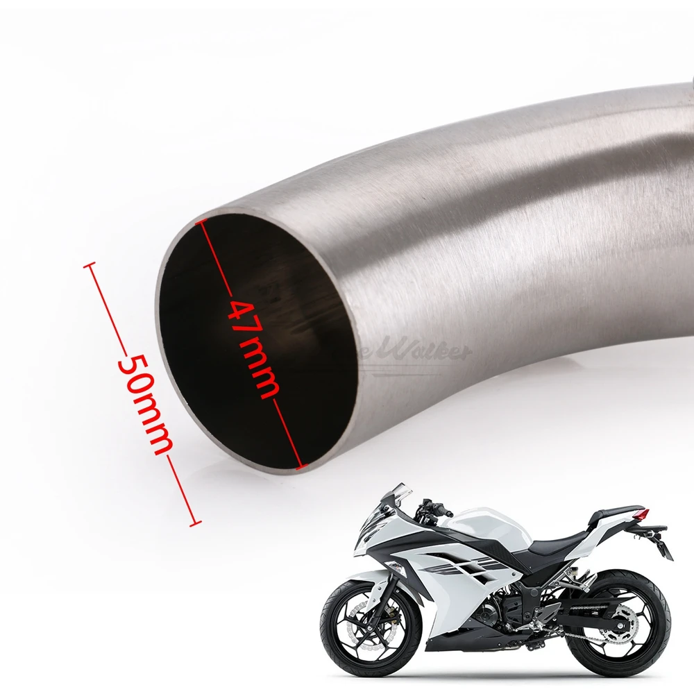 Мотоциклетная средняя труба для Kawasaki Ninja 300 2013 2014 2015 Ninja300 Соединительная без