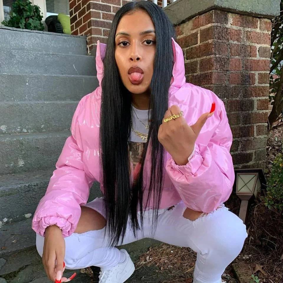 Женский короткий топ на молнии флуоресцентный Топ с воротником-стойкой и длинным