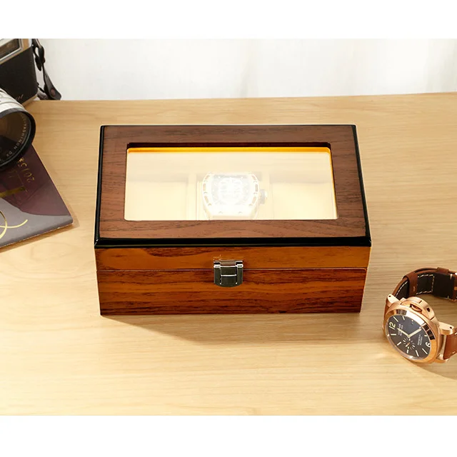 Модные 3 сетки часы Дисплей коробка для хранения ювелирных изделий Черный