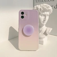 fashion purple gradient phone case for iphone 12 11 pro max xr x xs 8 7 plus se 2020 simple soft silicon tpu back cover coque