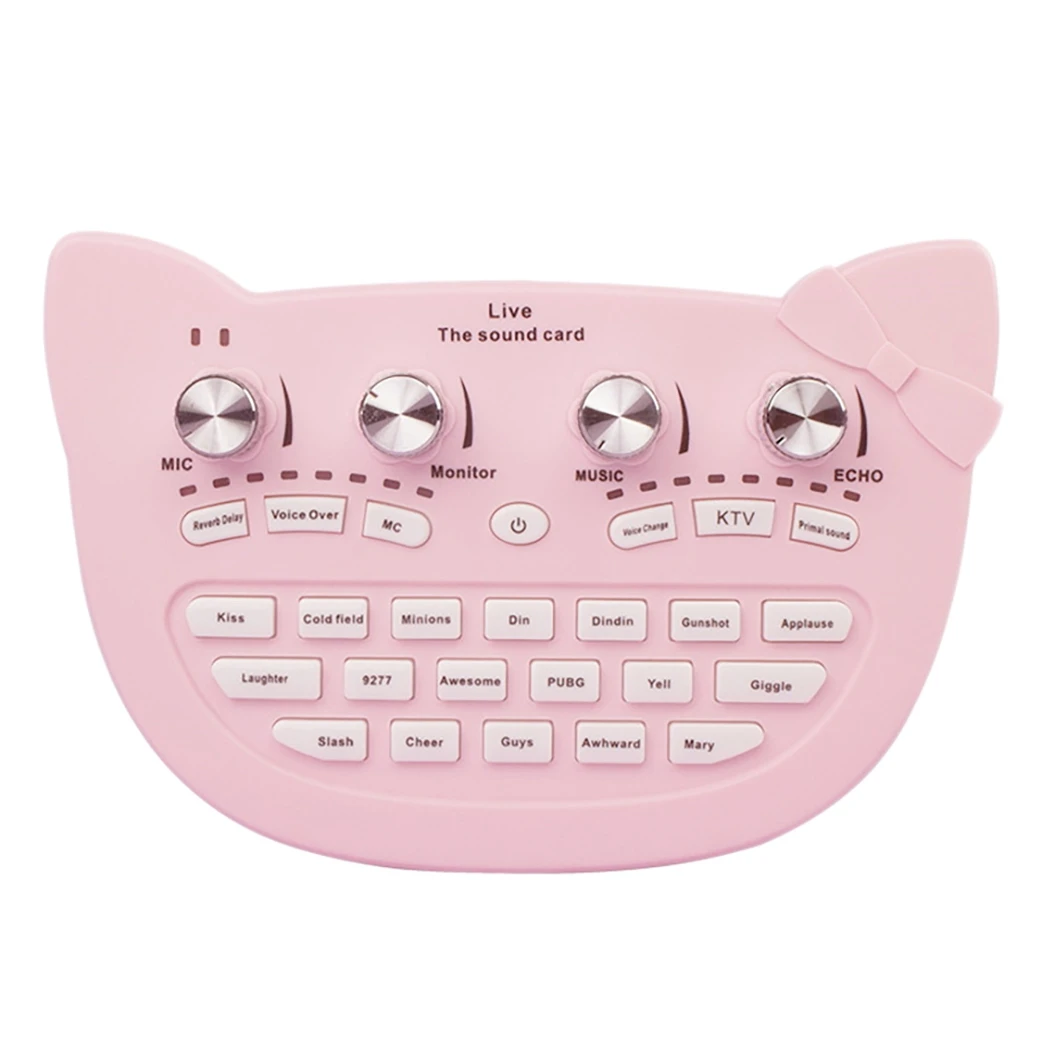 

Live Sound Card Bluetooth Mini Audio Podcast Mixer for Live Broadcast Music Recording Podcasting Karaoke Singing