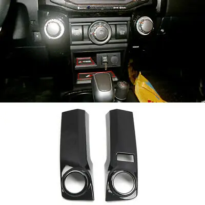 

LHD Black Inner Central Console Strip Cover Trim 2pcs For Toyota 4Runner 14-19