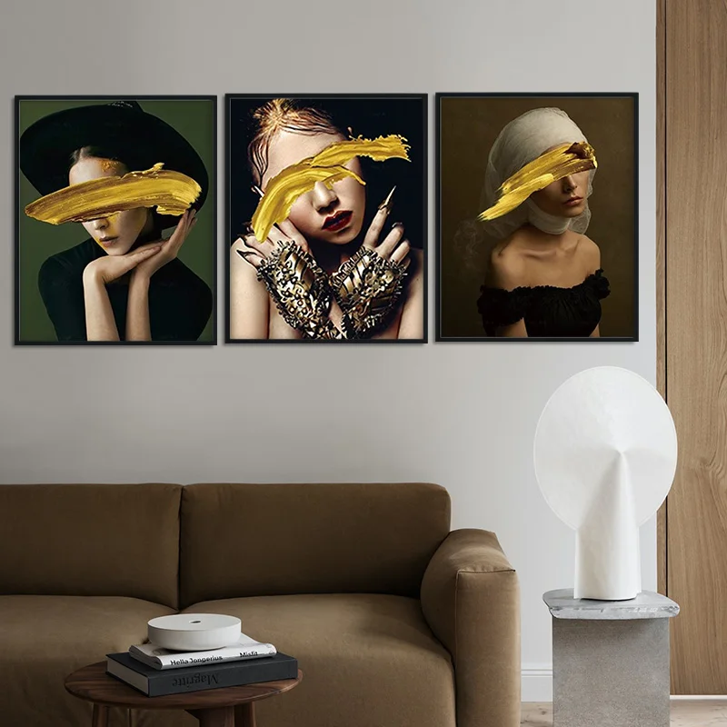 Скандинавский цветок сексуальная женщина Абстрактная Картина на холсте