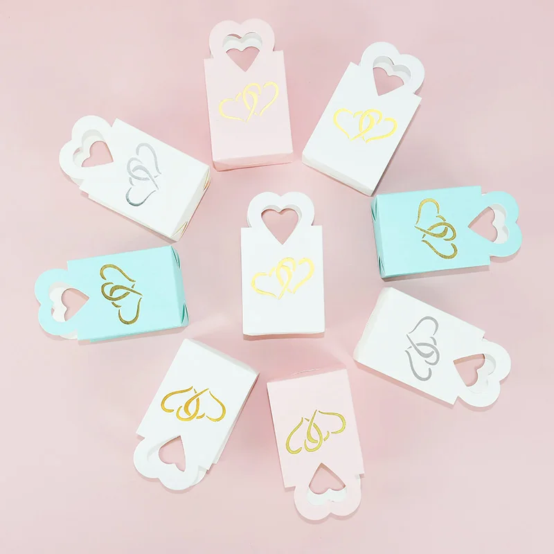 

10Pcs Paper Candy Box Baby Shower Wedding Favors Gift Packaging Boxes Candy Bags Birthday Party Decoration Christmas Supplies