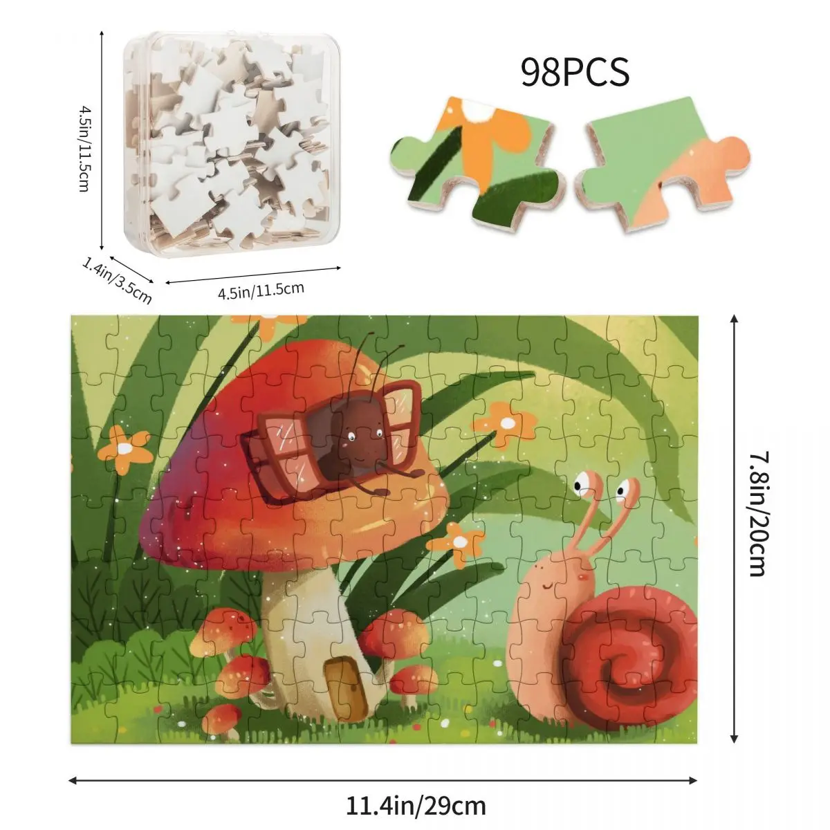 Деревянные блоки головоломка мультфильм улитка и муравей милые игрушки История