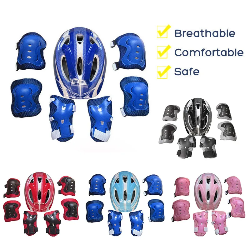 7 шт./компл. детский спасательный шлем для коленного сустава Регулируемый