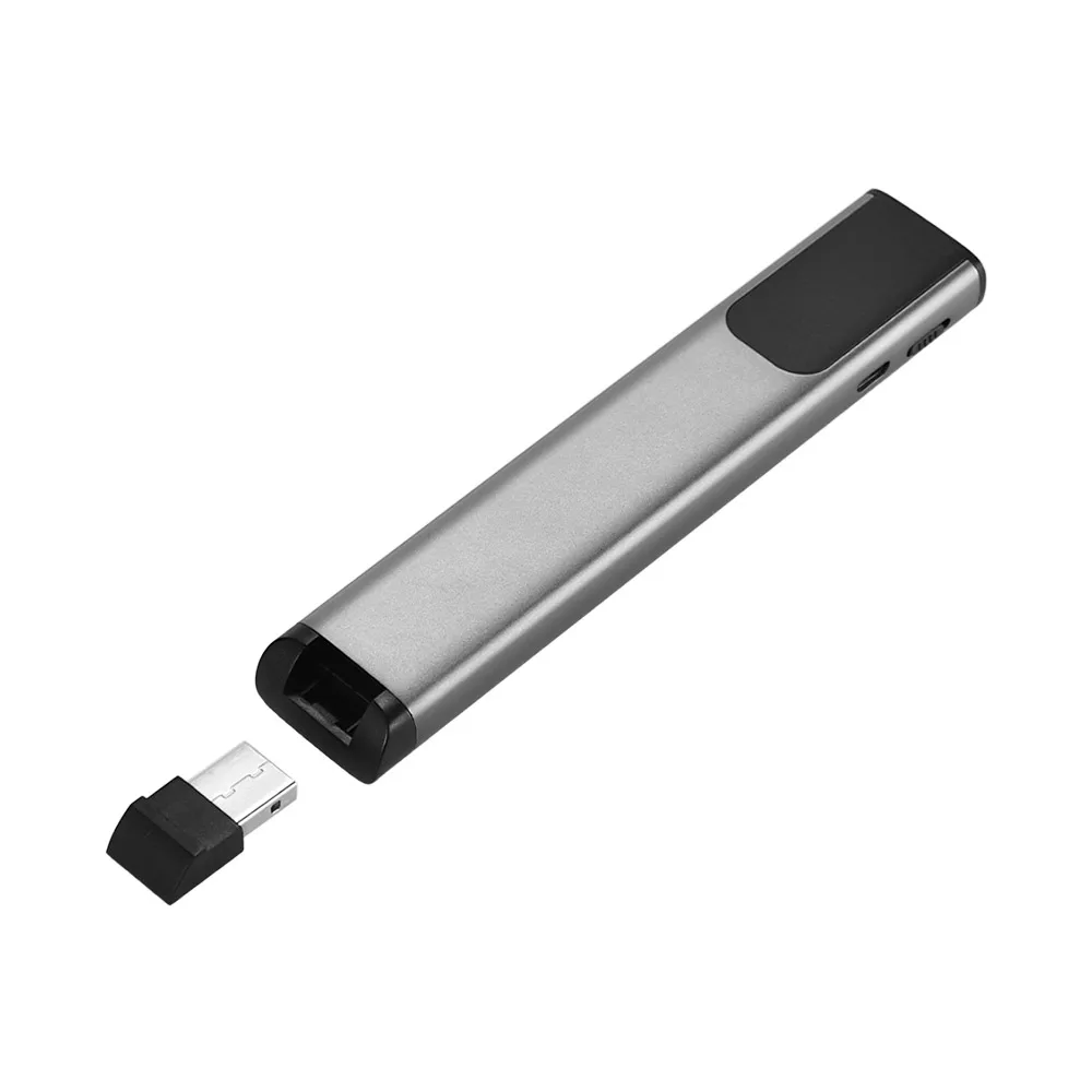 Перезаряжаемая цифровая указка для презентаций Powerpoint Clicker зеленая с USB