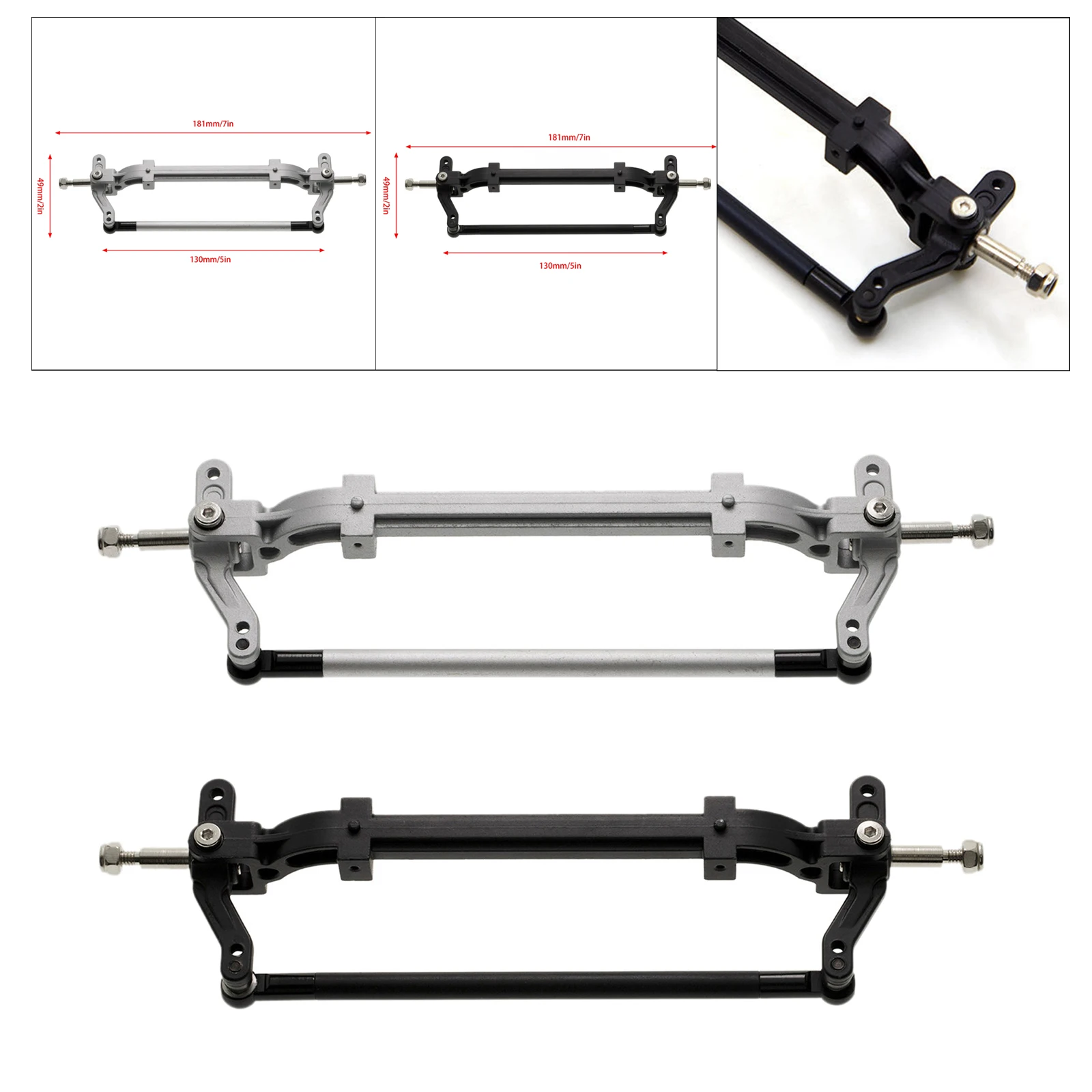 

1/14 RC Metal Front Axle Steering Rod Link Pole Upgrade Parts for Model Crawler Buggy Car DIY Parts