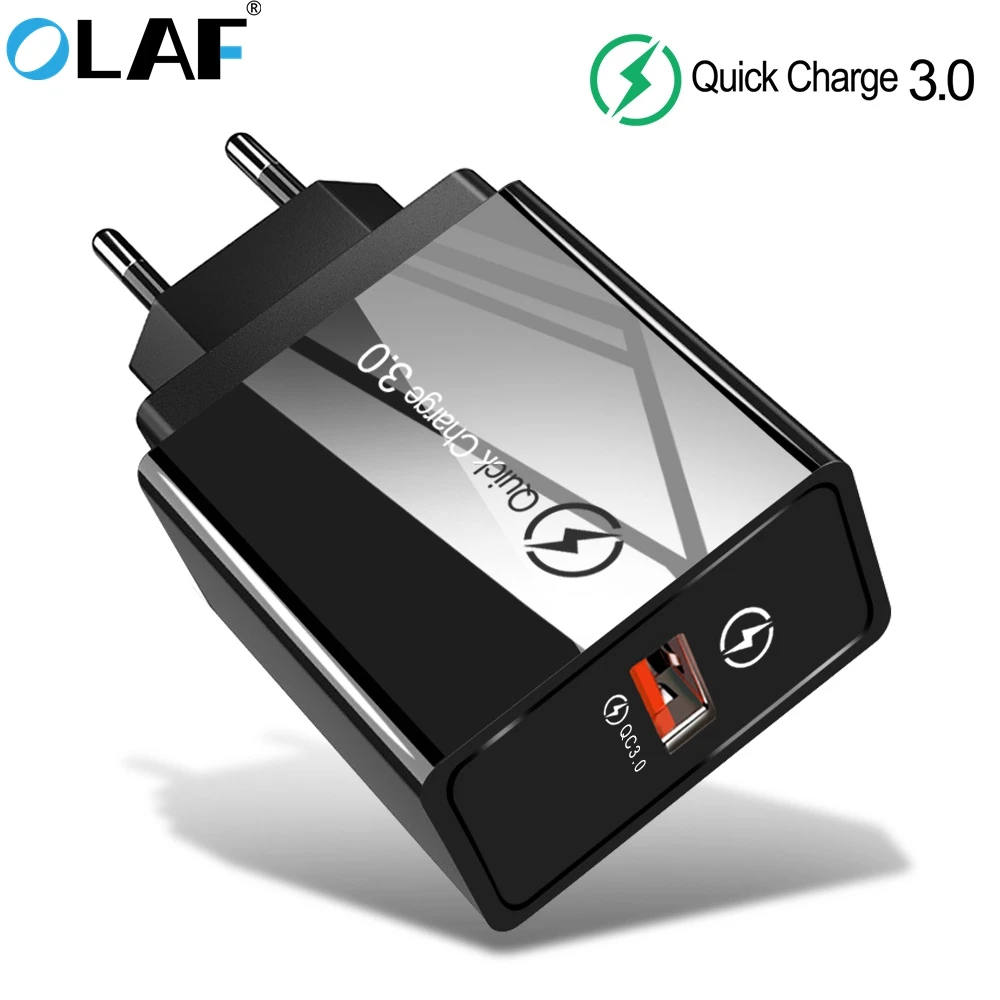 Зарядное устройство Olaf Quick Charge 3 0 18 Вт супер быстрое зарядное для Xiaomi redmi note 7 5 Samsung