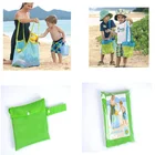 Портативная Пляжная сумка для детских игрушек, Сетчатая Сумка для хранения, детский уличный чехол для песочного морского бассейна, путешествий