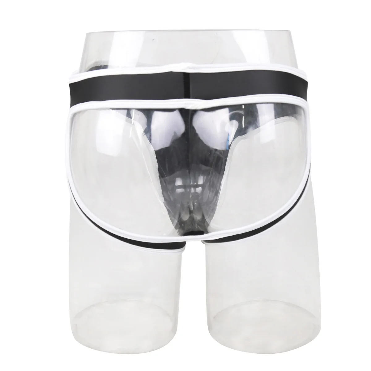 Male Sexy Soft Pu Leather Costumes Hot Erotic Gay Mens Jockstrap Panties With Open Butt For Nightclub Clubwear Fancy Tight Pants |