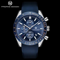 pagrne design mens quartz watch top brand luxury timeline table mens waterproof watch military blue rubber mens watch clock