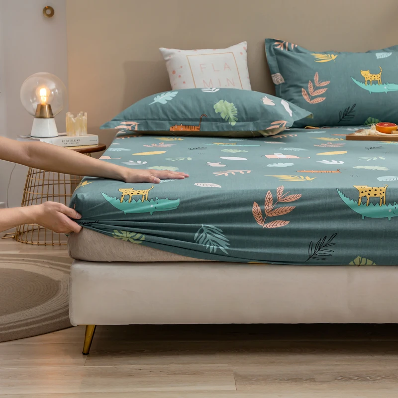 

Наматрасник с принтом и клетчатым принтом, 100% хлопок, без наволочки