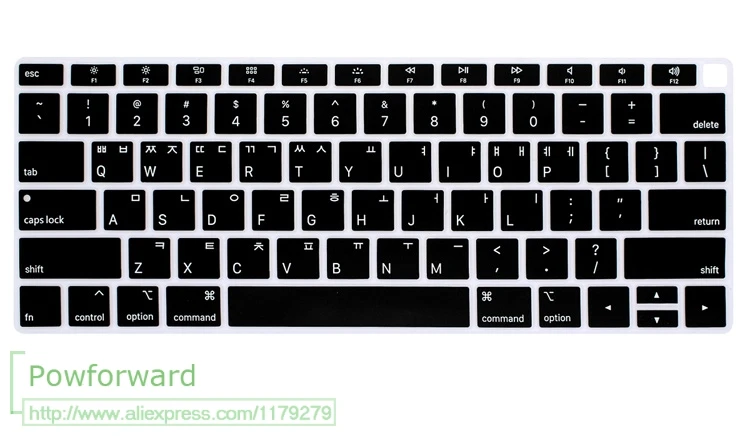 Silicone Laptop Korean Keyboard Cover Skin for MacBook Newest Air 13" Release A1932 with Retina Display