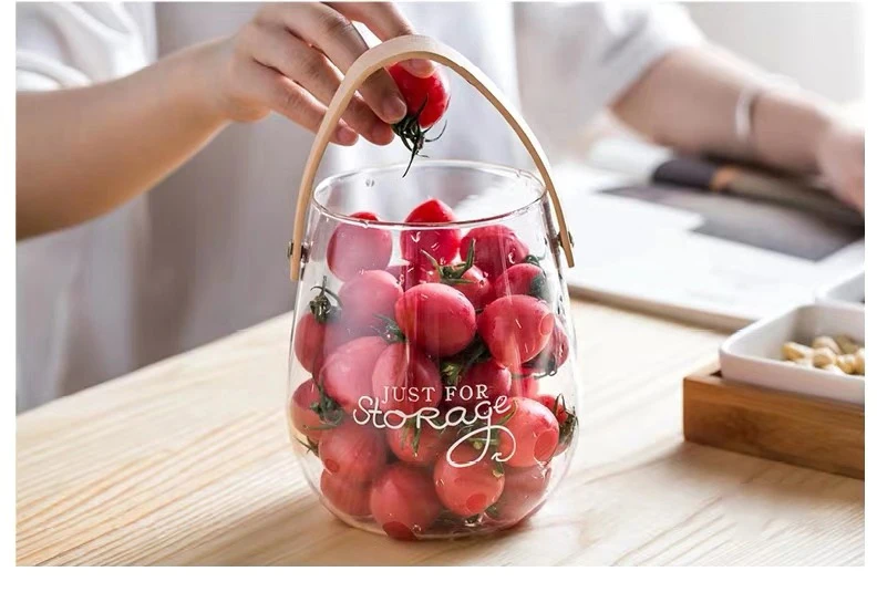 Портативная стеклянная ваза креативная банка для хранения украшение гостиной