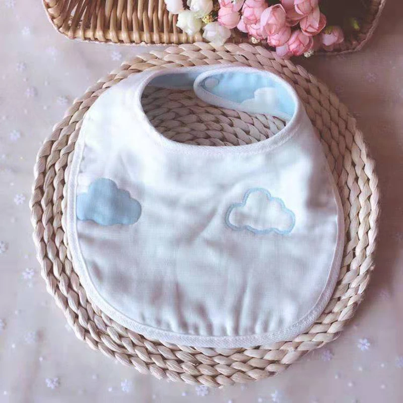 Ya Zan Six Layers Of Gauze New Newborn Toddler Cotton Baby Bibs Boys Girls Lace Saliva Towel Tassels Bib Feeding Burp Cloths | Детская