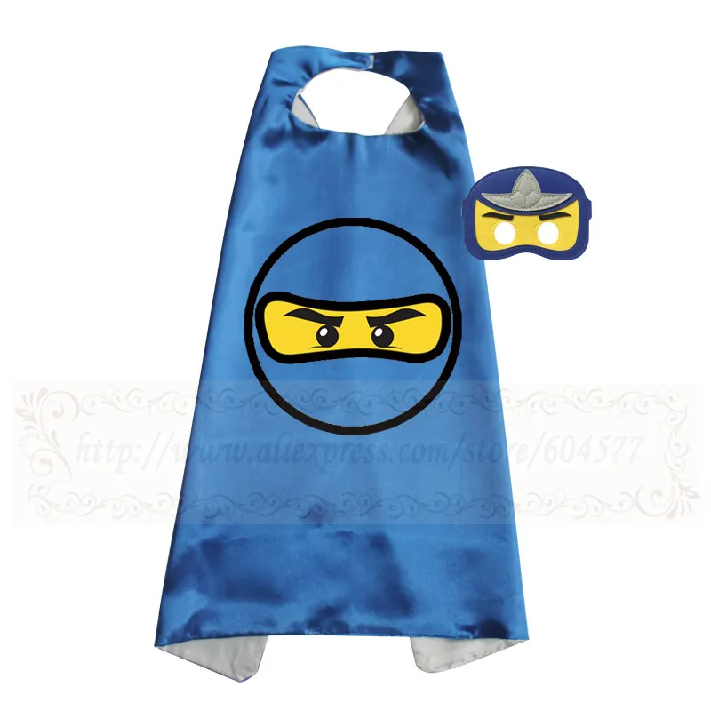 Blue Костюм ниндзя, накидки супергероя с масками, костюм для ролевых игр, дня рождения, вечеринки, вдохновленный наряд, Рождественский Костюм - Цвет: Blue