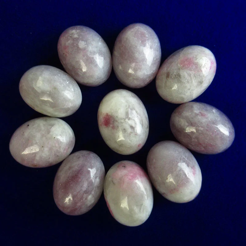 5 шт. сиреневая яшма овальные разные размеры плоские кабошоны кольцо с кабиной