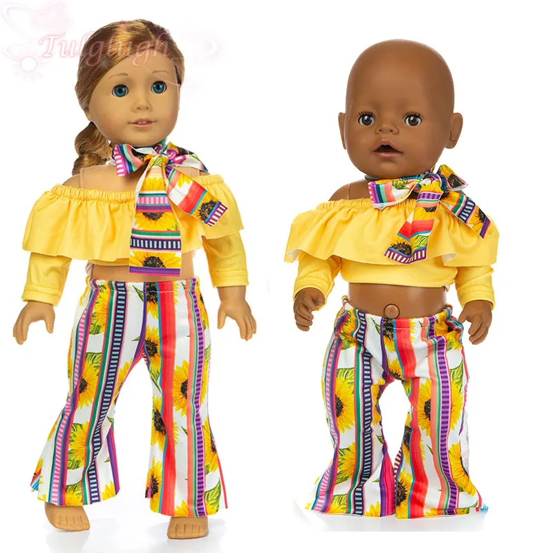 

3 шт./лот желтые богемные другие аксессуары для кукол подходят для кукол младенцев 43 см куклы новорожденных, американская девочка 18 дюймов к...