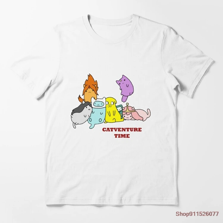 

Catventure Time Streetwear Harajuku Tshirt T Shirt Men Summer Short Sleeve T-Shirt Cotton Fashion Black Tops Tees HipHop