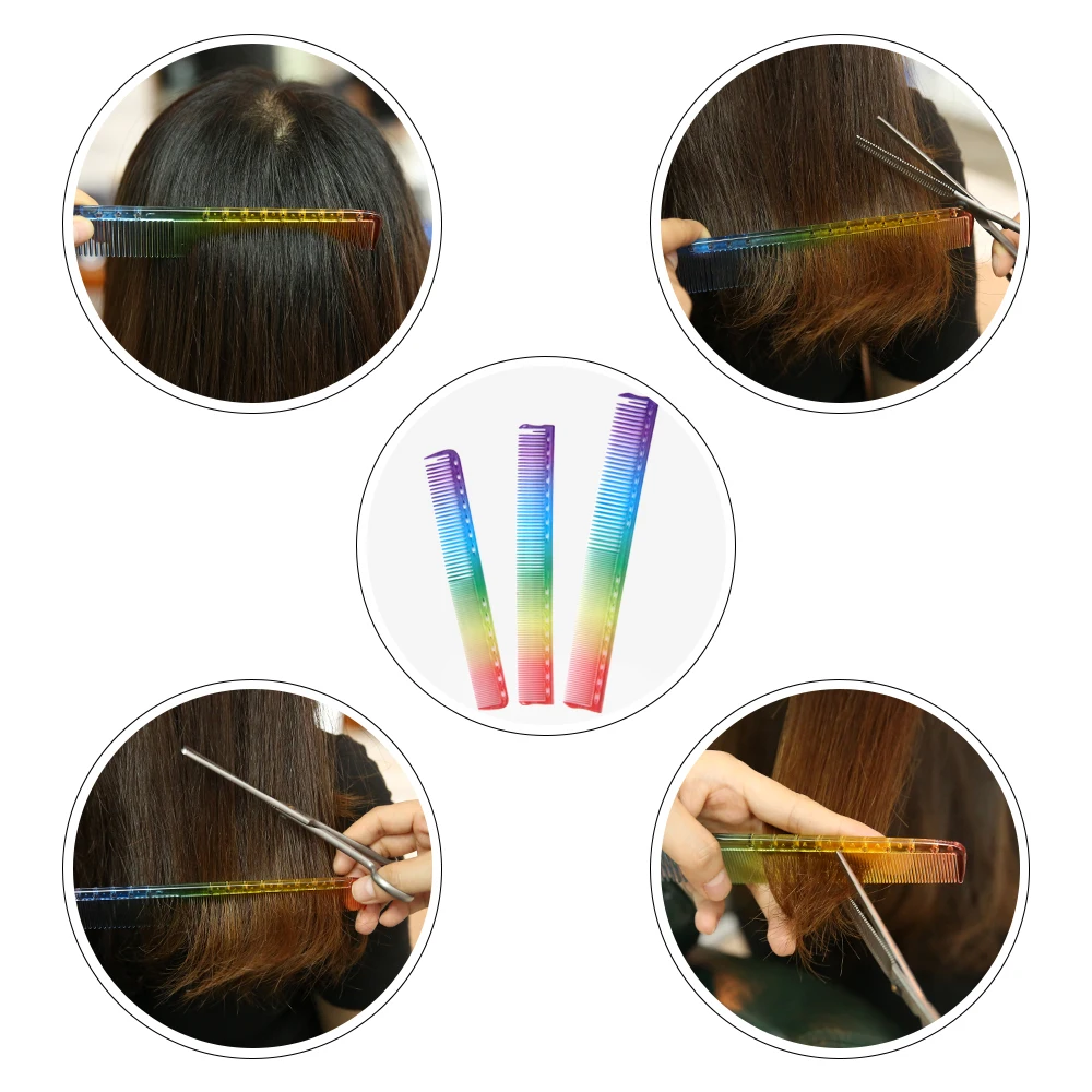 Парикмахерские аксессуары набор для ухода за волосами Радужная расческа три