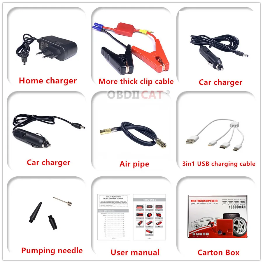 Пусковое устройство для автомобиля A + качество TM16B портативное зарядное