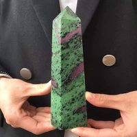 natural crystal point healing reiki wand red green red packet obelisk crystal gem home decoration