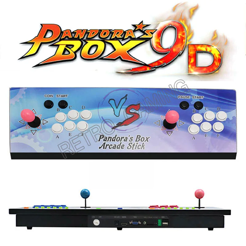 Встроенная игровая консоль Pandora box 9d 2500 В 1 поддержка 3P 4P игровой usb геймпад