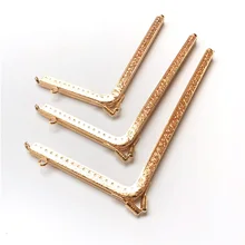 10PCS 14.5/16.5/18.5cm Right Angle L Metal Coin Purse Phone Bag Frames Kiss Clasps Locks Clutch Buckles DIY Hardware Accessories
