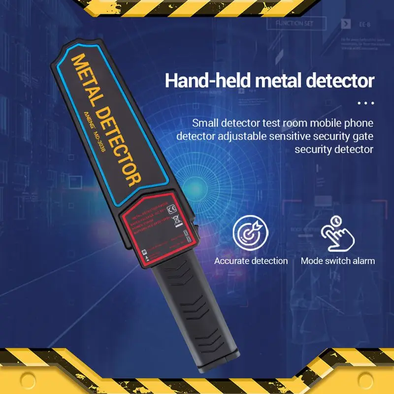 

High Sensitivity Metal Detector Portable Handheld Security Super Scanner Tool Finder Electronic Measuring Body Search Tools