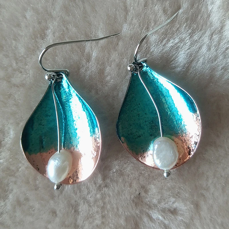 В богемном стиле индийской нации длинные висячие серьги для женщин винтажные