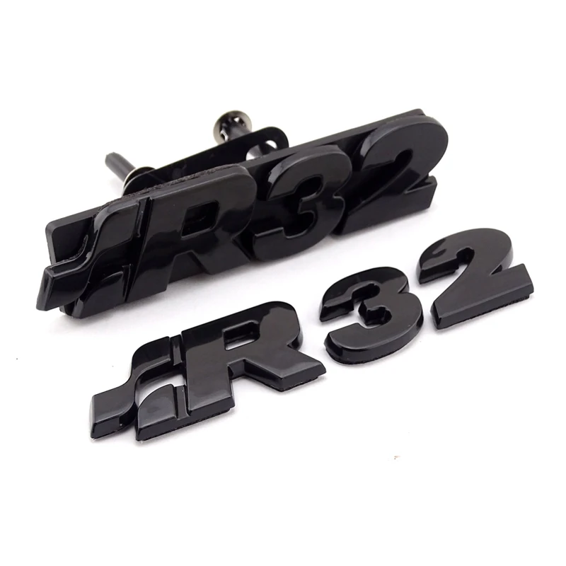 R32 логотип автомобиля гриль 3D хромированная Автомобильная наклейка для гольфа