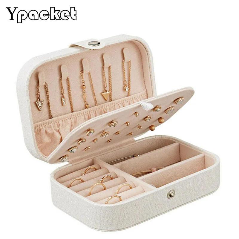 Женская шкатулка из искусственной кожи квадратная коробка для хранения