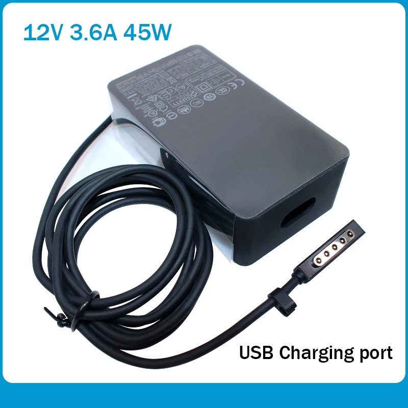 Адаптер переменного тока 12V 3.6A 45W для Microsoft Surface Pro 1 2 10 6 &quotWindows 8 Tablet 1514 1536 1601 RT RT2 US EU