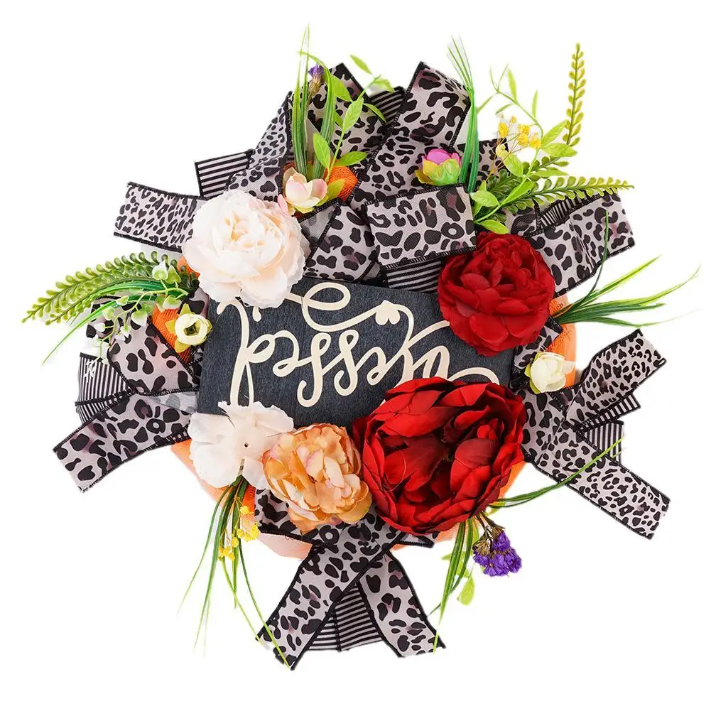 

Autumn Thanksgiving Wreath For Front Door Harvest Thanksgiving Wreath Window Wall Home Yard Decoration S4S6