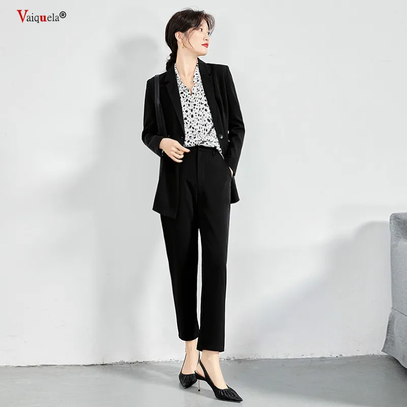 

Vintage Autumn Winter Thicken Women Pant Suit Light Green Notched Blazer Jacket & Pant 2020 Office Wear Women Suits Female Sets