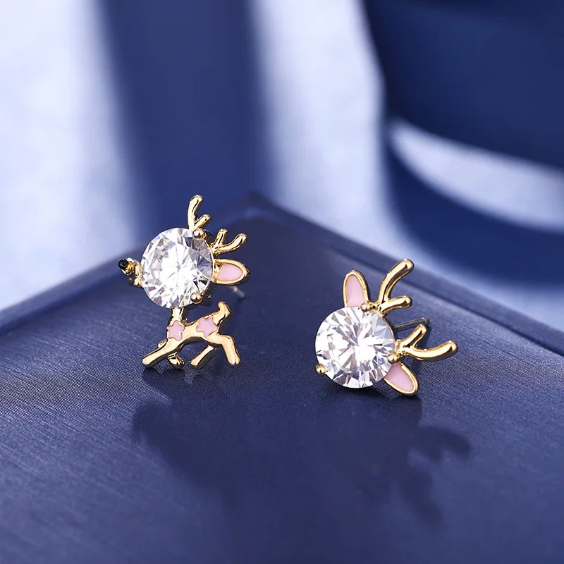 

2021 новые асимметричные серьги-гвоздики красивое платье со вставками модные циркониевые серьги в Корейском стиле, серьги женские серьги из ...