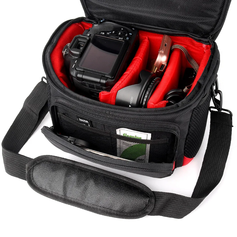 high capacity dslr camera bag photo bag case for canon eos camera nikon sony olympus omd fujifilm backpack lens shoulder bags free global shipping