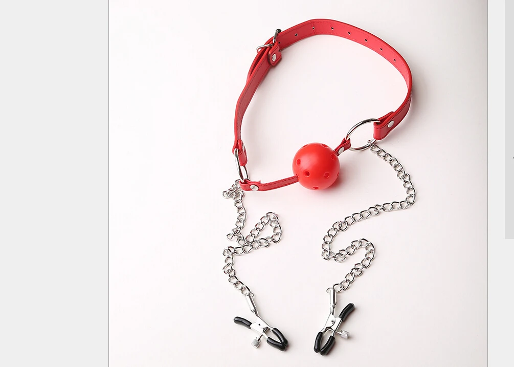 Взрослые БДСМ игрушки Бриджи рот кляп шар оральный секс с цепочкой клипсы грудь