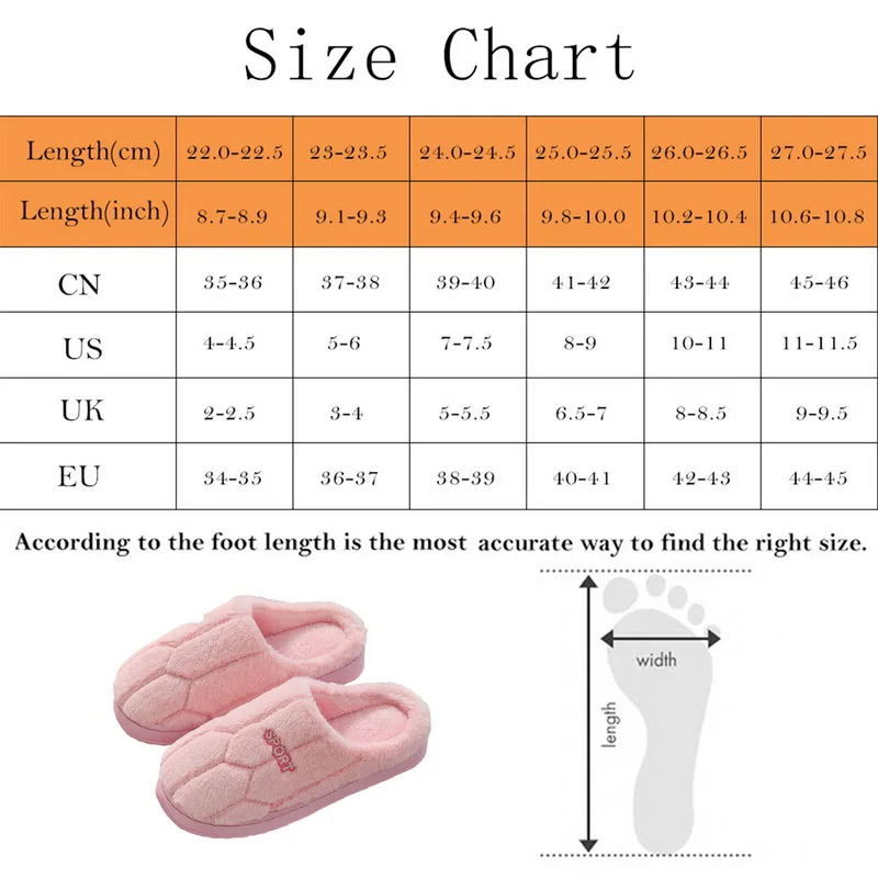

Women Warm Home Plush Slippers Couples Solid Colors Warm Non-slip Floor House Slippers Indoor Shoes Men Floor Slides