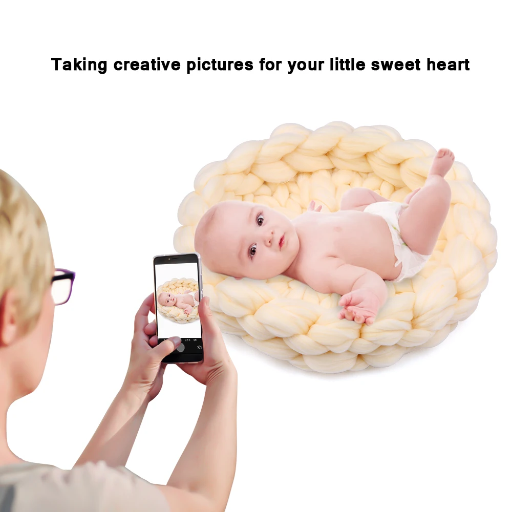 Тканое одеяло ручной работы реквизит для фотографирования новорожденных