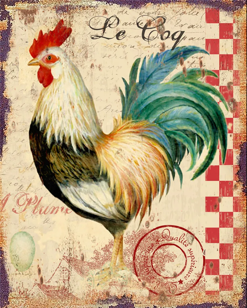 

Farm animals, cows,horses,chickens Vintage Metal Tin Signs Wall Art Decor for Home Bars Clubs Cafes 8x12 Inch farmhouse decor