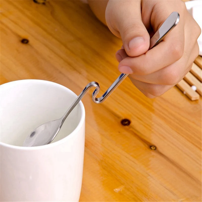 Новинка Лидер продаж Нержавеющая сталь скручивания висит ложки для кофе