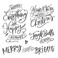 2021 new merry christmas english words clear stamps for diy craft making paper greeting card scrapbooking no metal cutting dies